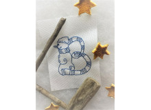 Stickdatei - Schneemann Alphabet Buchstabe B